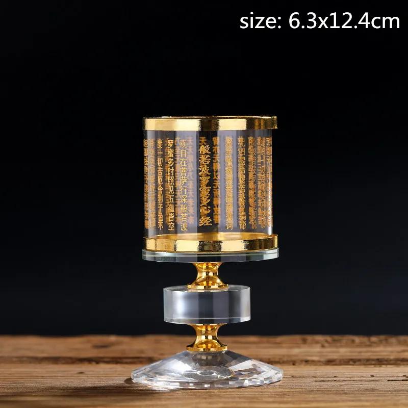 Buddhist Supplies Crystal Candle Holder Ornaments Windproof Lampshade Buddha Hall for The Buddha Candle Holders Decoration