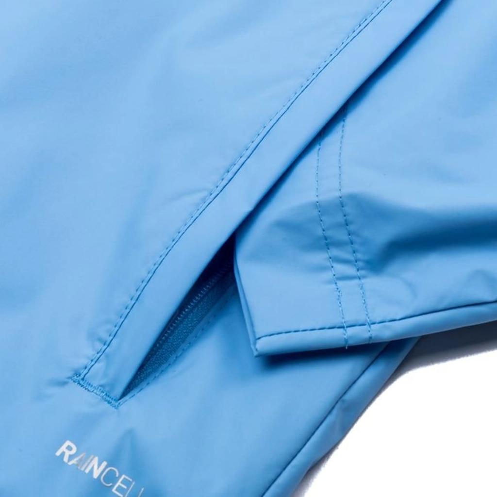 Puma Мужские тренировочные майки All-Weather Series Colorblock с высоким воротом и диагональной молнией, небесно-голубые 767761-12