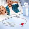 European & American Infinity Zircon Heart Bracelet: Trendy Valentine's Day Jewelry Gift