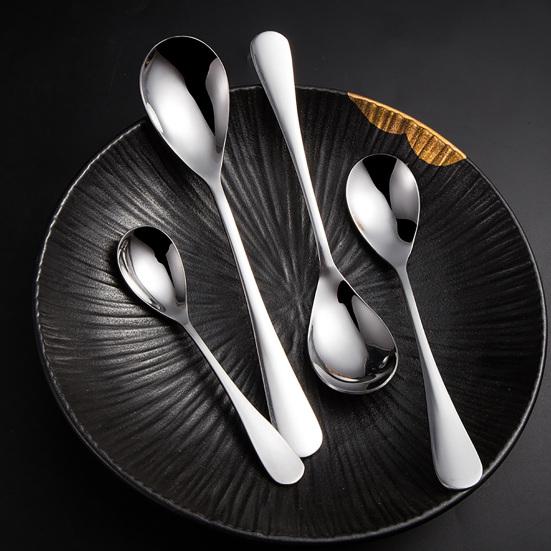 Coffee Spoon Non-slip Mirror Polished Unbreakable Rustproof Long Handle Stirring Stainless Steel Dishwasher Safe Dessert