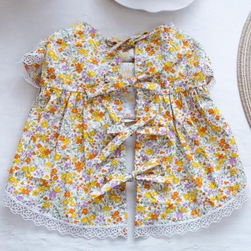 Pet Floral Dress Thin Teddy Yorkshire Small Pet Dog Vest Dog Clothes for Small Dogs Puppy Dresses