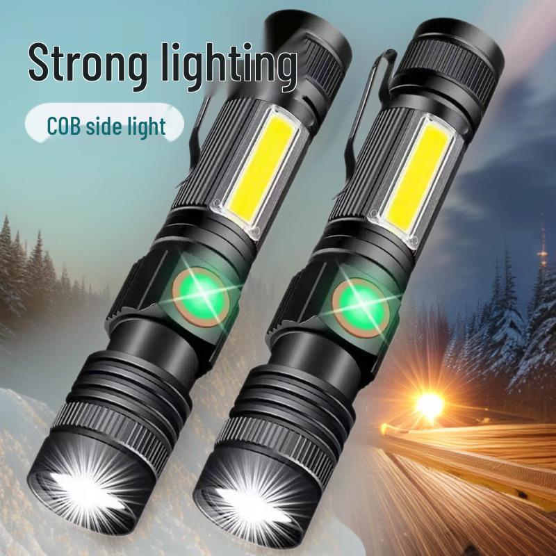 Мини-магнитный фонарик с зумом, перезаряжаемый по USB