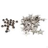 20 Pieces Star Shaped Rivets Stud Snap Buttons Leathercraft