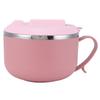 Rice Noodle Bowl with Lid 1200ML Anti Scalding Thermal Lunch Box Kitchen Utensils(Pink )
