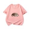 Kids Cotton T Shirt Cute Peeking Otter Print Crew Neck Short Sleeve Tee Casual Breathable Boys Girls Summer Tops