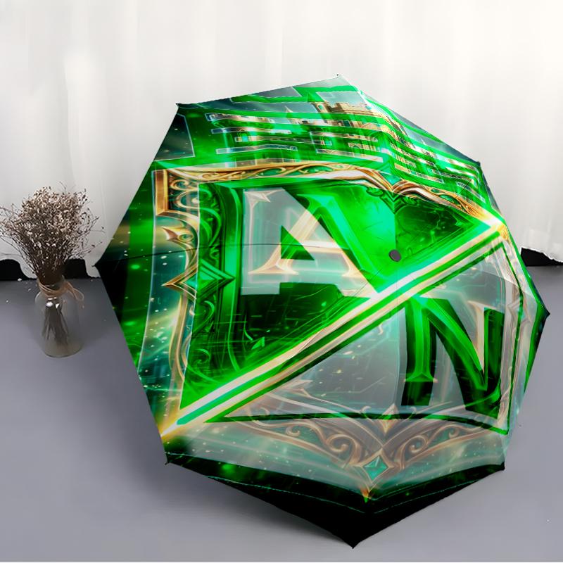 Atletico Nacional Fashionable Automatic Opening/Closing Folding Umbrella. Portable and Foldable, Ideal for Gift, Travel, and Daily Use.