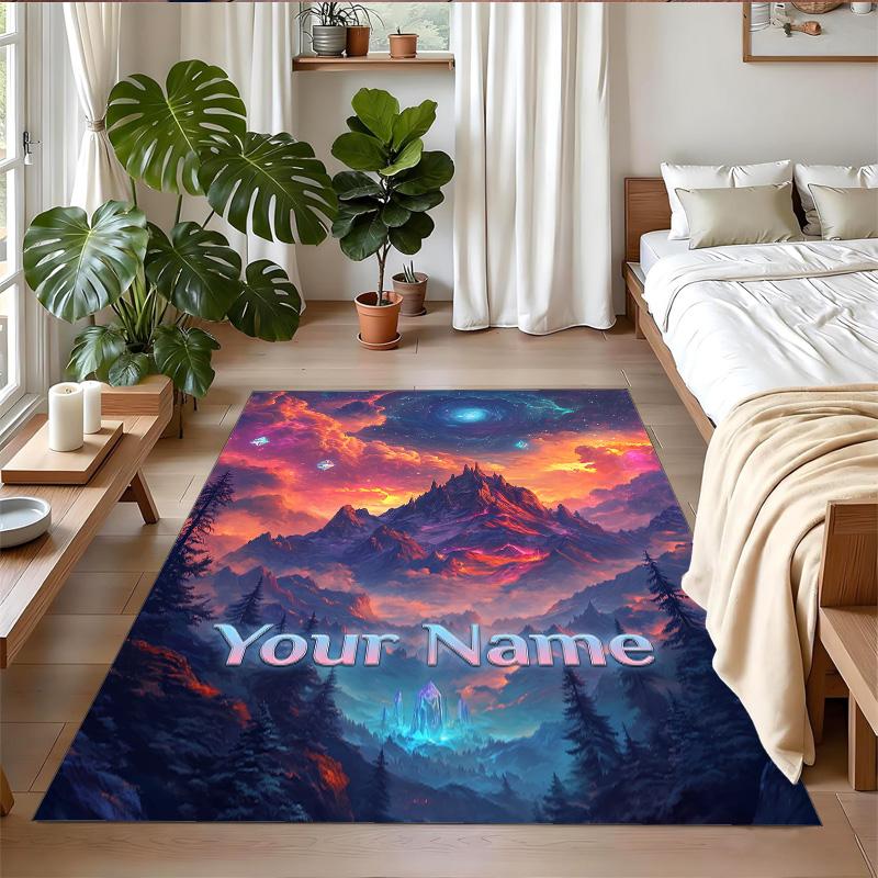 Crystal Velvet Rug Custom Name Text, Soft Non Slip Floor Mat Home DecorWorld of Warcraft