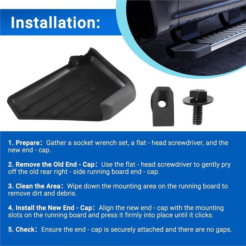New Arrival Step Bar End Cap For Ford F150 2015-2023 Rear Running Board Accessories FL3Z16A455BA FL3Z16N455BA Cover