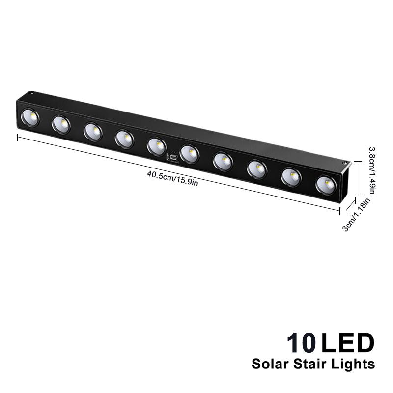 Solar Outdoor Lights 4/6/8/10 LED Waterproof Solar Wall Lights Outdoor Solar Sign Posts Lights Atmosphere Lighting Fence Yard Pa