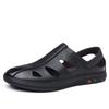 Men's Sandals Men's Summer Wear Leather Non-slip Hollow Hole Shoes Casual Driving Bag Head Leather Sandals