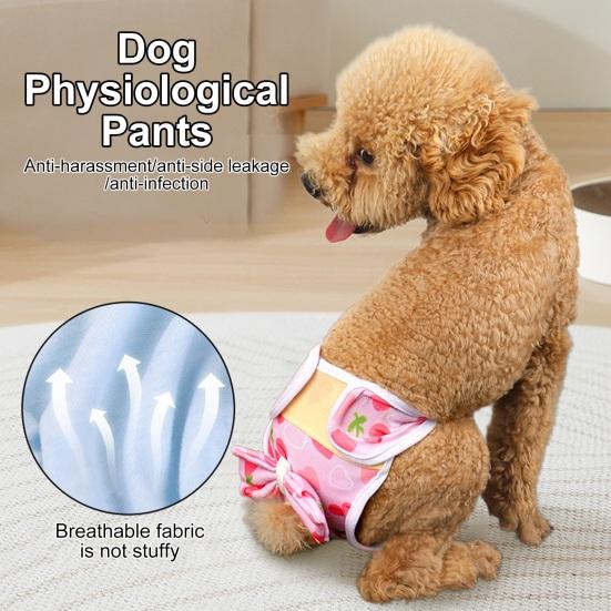 Dog Diapers Pet Physiological Pant Puppy Panties Washable Dog Underwear Breathable Pet Shorts for Female Dog In Heat