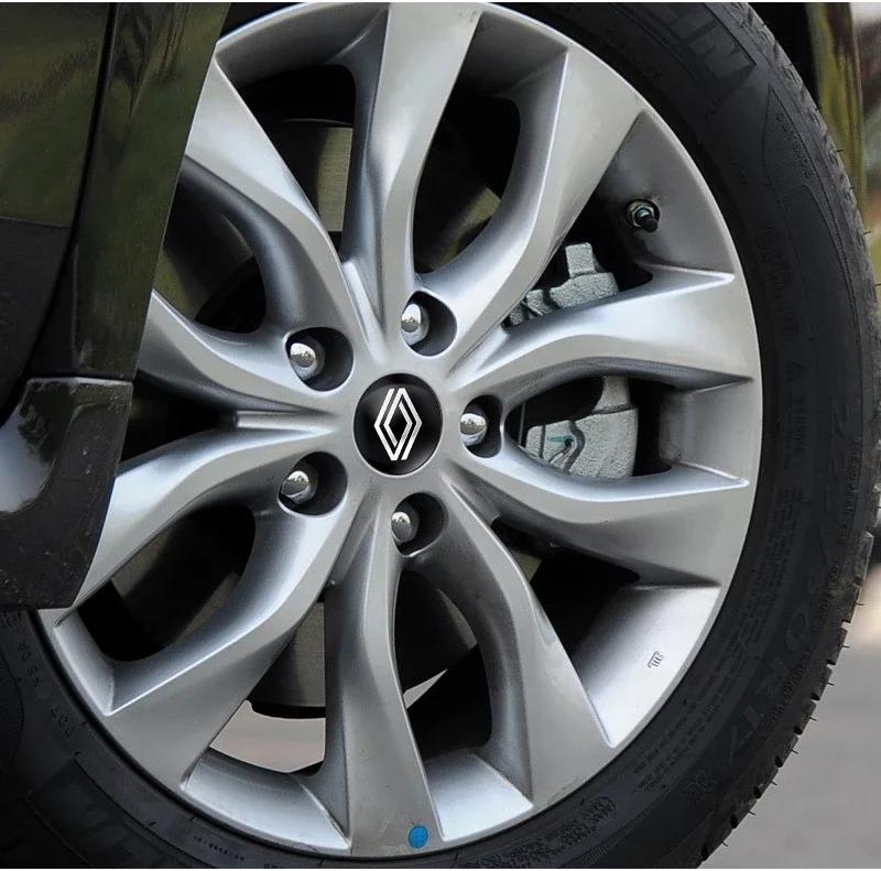 4Pcs 56mm 60mm 65mm Car Wheel Center Hub Cap Stickers For Renault Clio Megane Captur Master Logan Kangoo Trafic Sport S333