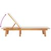 2 Piece Sun Lounger Set Grey Solid Acacia Wood and Textilene