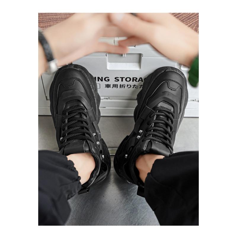 Men S Thick Soled Height Increasing Casual Chunky High Top Sneakers