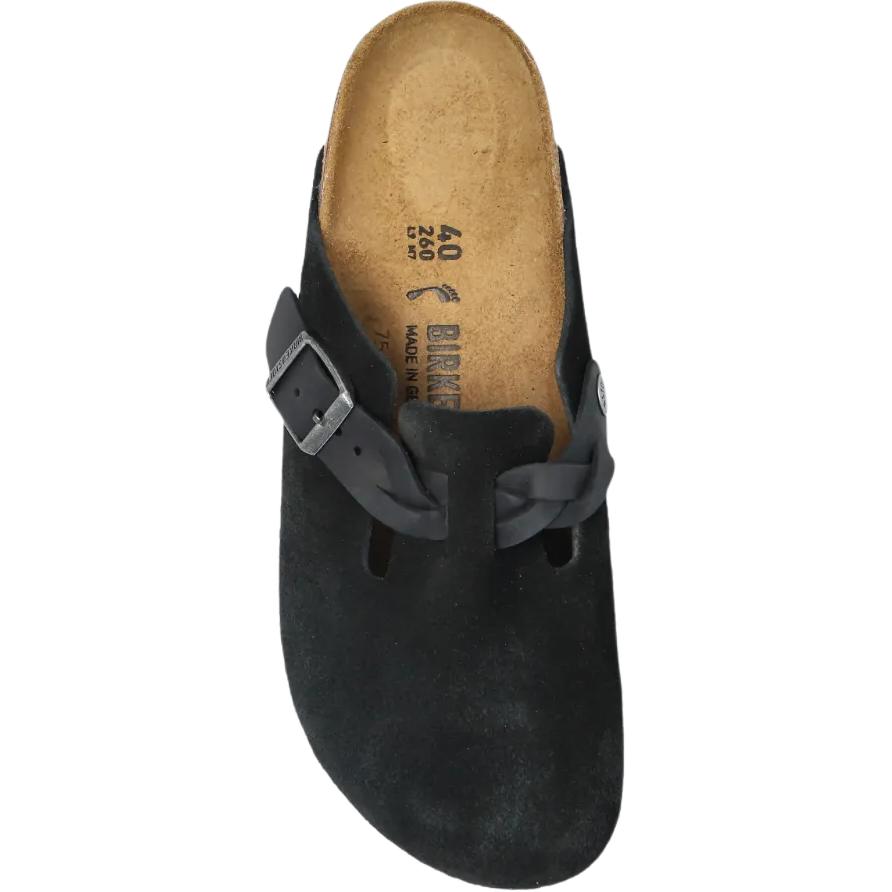 Birkenstock Кожаные мюли Boston с плетеным ремешком Женские 1030497