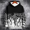 Animal Hoodie 3d Octopus Print Autumn Men Clothing Street Designer Long Sleeved Loose Oversized Sportswear Fashion Harajuku Tops