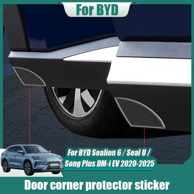Для BYD Sealion 6 Seal U Song Plus DM-i EV 2024 2025 Наклейка-защита угла двери автомобиля Декоративный комплект