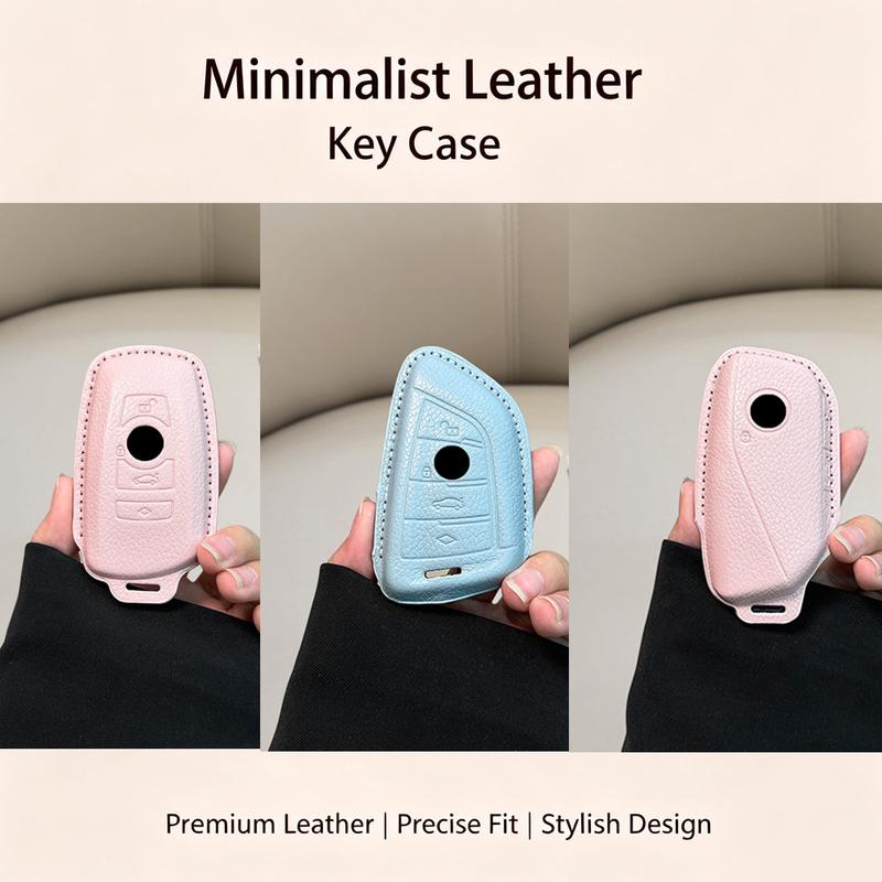 Leather for BMW F20 F10 F20 F30 F80 X1 X3 X5 X6 X7 G20 G30 G01 G02 G05 G11 1 3 5 7 Series Remote Smart Car Key Case Cover Fob