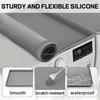 Leak-Proof Anti Slip Washing Machine Drain Tray Extra Thick Silicone Storage Mat  Washing Machine