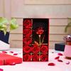 Plastic Red Rose for Valentine Day Gift Artificial Flower Red Love Gift Box 1 Red Rose and 9 Scented Red Rose Girlfriend Boyfriend