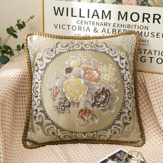 Square Pillow Case Washable Decorative Comfortable Touch Stylish 45x45cm Flower Pattern Cover Sofa Decoration Home Decor