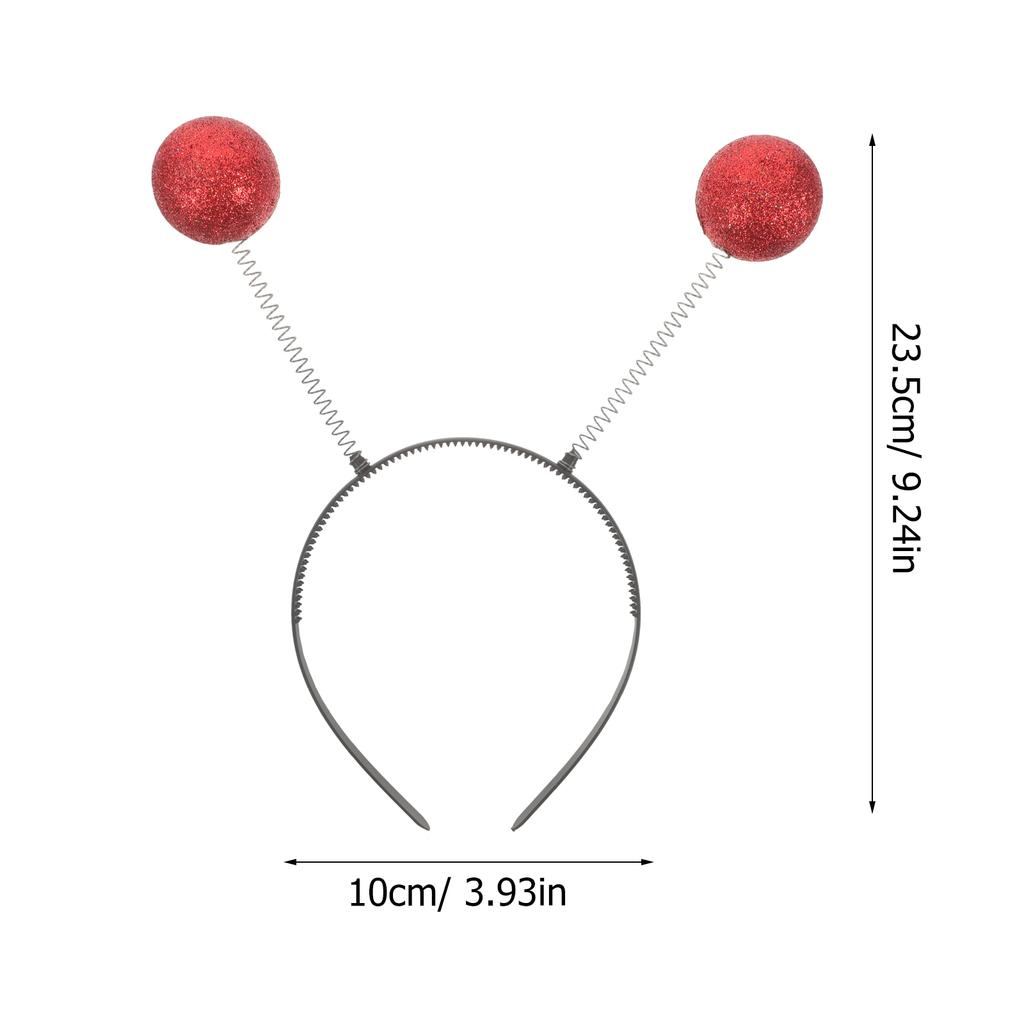 3pcs Foam Ball Headband White Christmas Party Headdress For Adult Lightweight Comfortable No Slip Design Hair Accessory