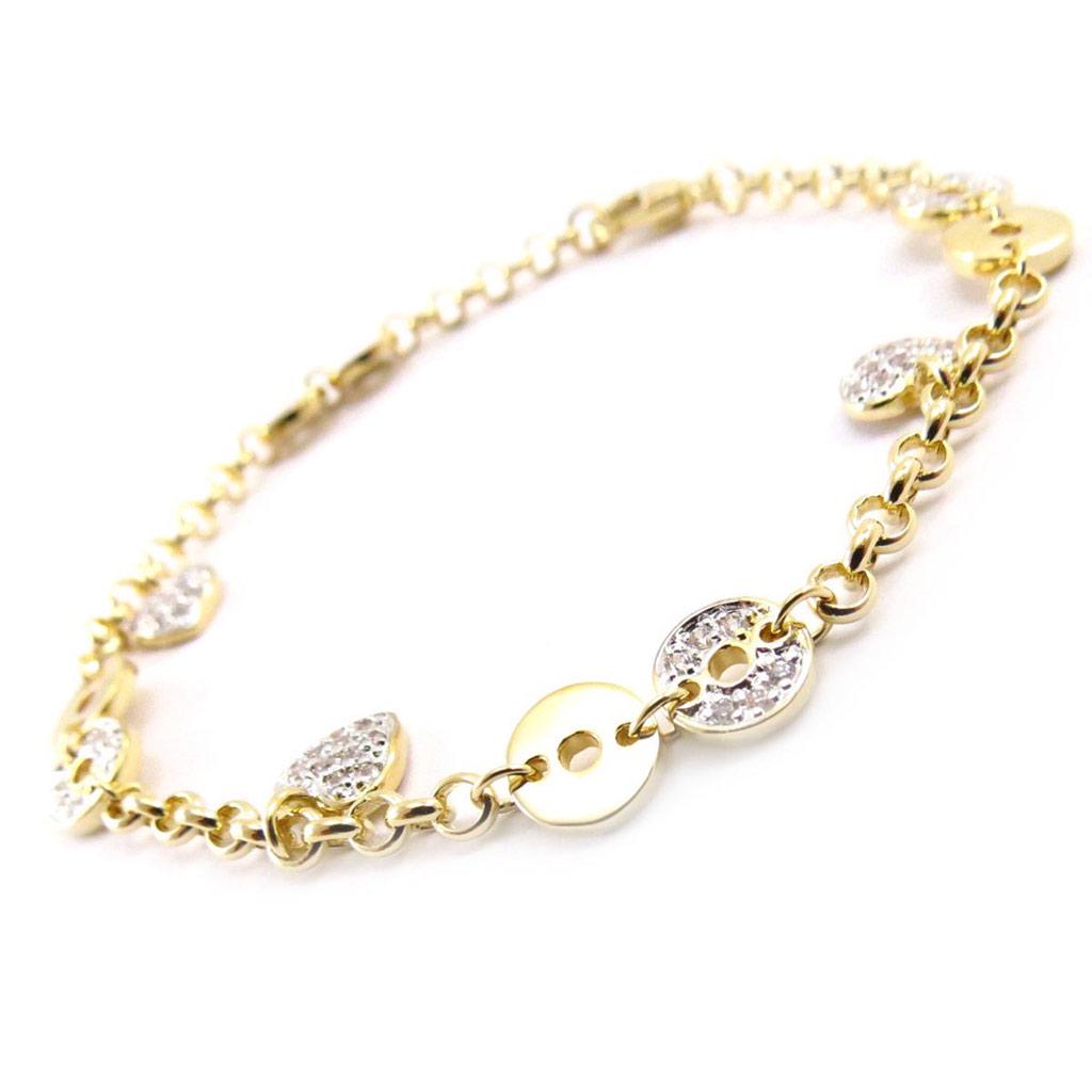 Les Trésors De Lily [D7984] - Gold Plated Bracelet 'Romantic Walk'