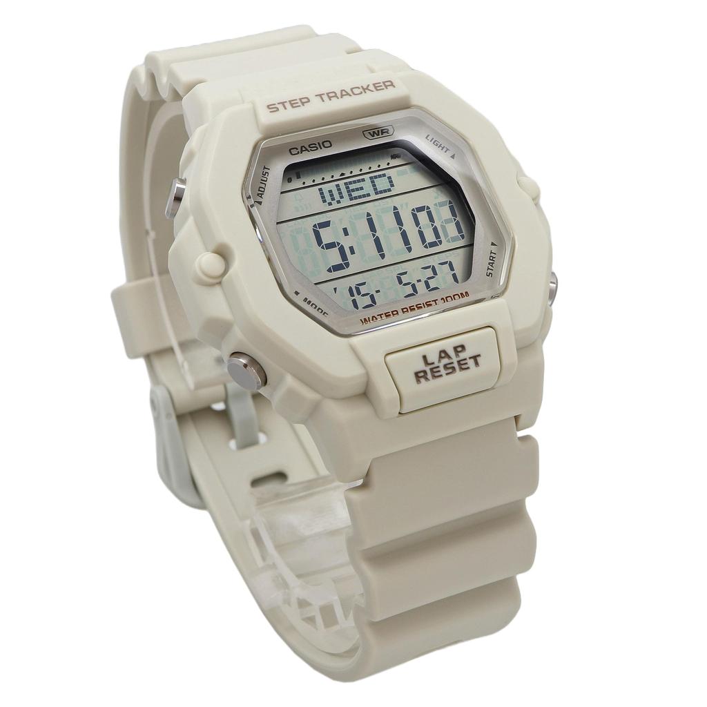 Casio Цифровые часы-трекер с функцией подсчета шагов, матовая слоновая кость, модель Overseas [Casio] LWS-2200H-8AV женские [Товар]