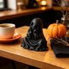 Статуэтка призрака на Хэллоуин, 3D-печатная фигурка, Милый жуткий декор для стола с подбородком, Маленькая полимерная скульптура, Забавная фигурка для домашней вечеринки и настольного декора