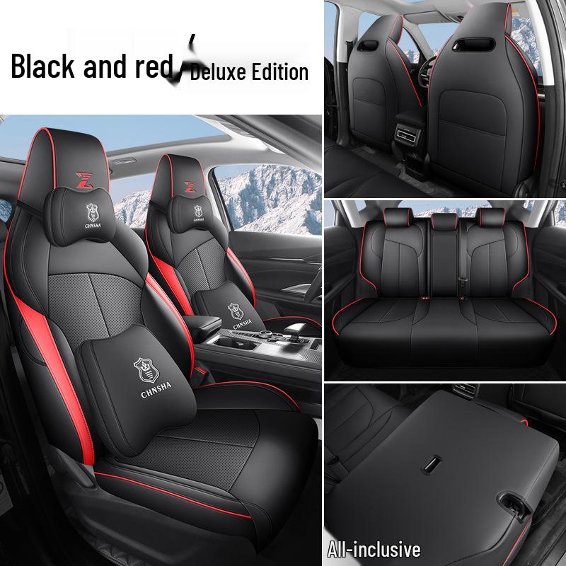 Кожаная накидка на сиденье автомобиля Oshan Z6 - Всесезонная, 5-местная, Универсальная посадка