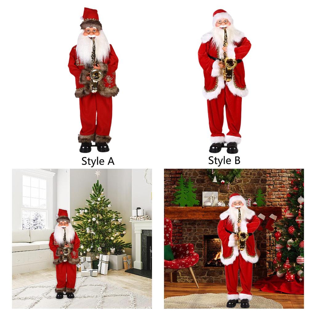 Рождественские игрушки Санты Рождественские украшения Настольные украшения Забавные анимированные подарки Декор Музыка Санта для рабочего стола Полка Гостиная Спальня