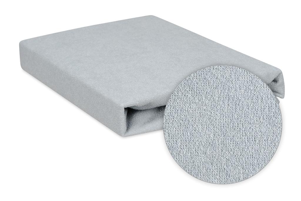 Prześcieradło frotte z gumą premium 70x140x10 szare