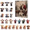 Christmas Advent Calendar 24 Pcs Highland Cow Ornaments 2D Acrylic Cute Animal Christmas Tree Decorations Xmas Countdown Gifts
