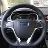 Кожаный чехол на руль для Emgrand GS/GL, Geely Boyue, Binyue, Vision, Borui - сшитый вручную на заказ