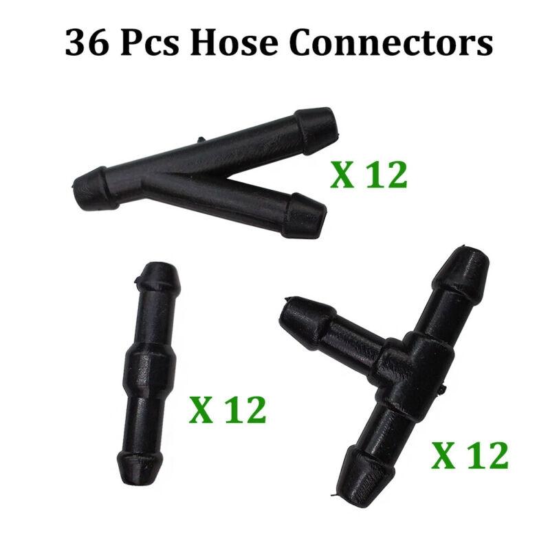 36pcs Hose Connector Black Fittings Nozzle Splitter