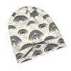 2D Flat Printing Minimalist Black and White Rainbows Pattern Art Print Modern Adult Beanie Designed to with Laid Back Street Style or Elevate Simple O