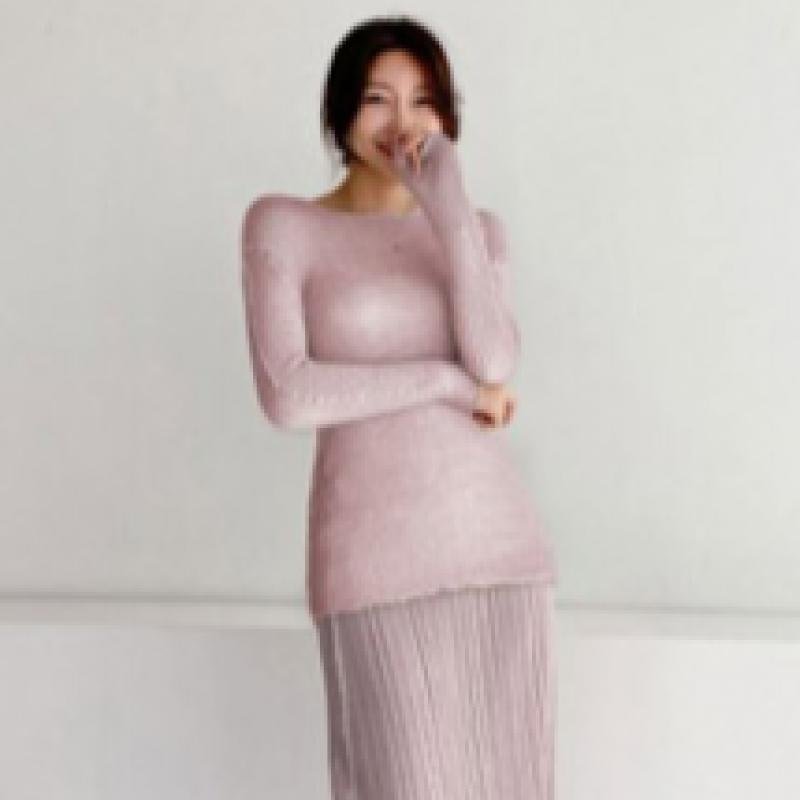 Shop   Women Waffle Round Slim FiT Long Sleeve Ruffle T shirT Beige Ble Wsh 2942
