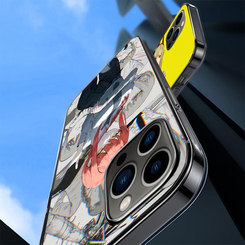 Чехол для телефона Chainsaw Makima Power Cover Для iPhone 16 17 Air 15 14 Pro Max 16E Чехол для телефона 13 Mini 12 11 7 SE 8 Печатный узор Подходит