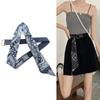 Casual Double Loop BuckleWaistband Sweet Decorative Jeans Belt Fashion Canvas Scarf Belt