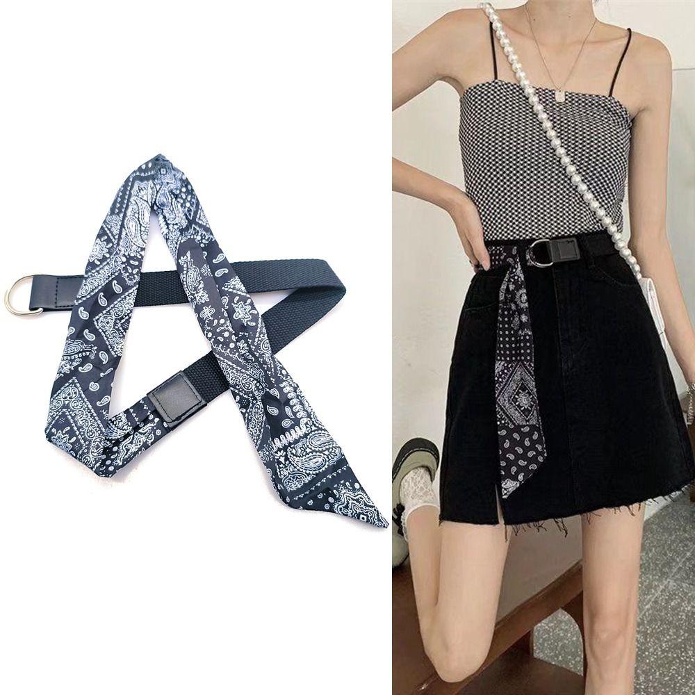 Милый холщовый пояс для шарфа, универсальный роскошный дизайн, поясной ремень, модный декоративный ремень для джинсов