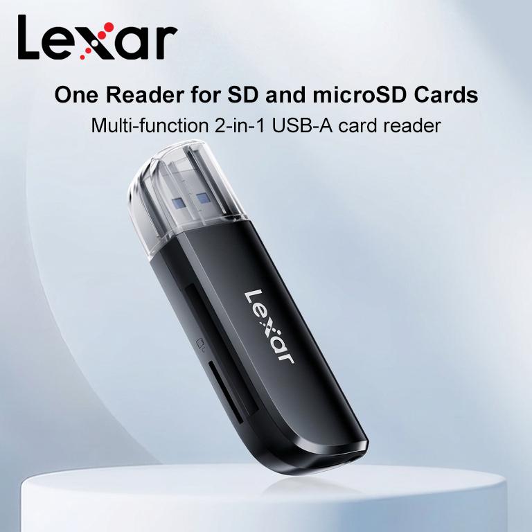 Lexar Кардридер USB 3.2 Gen1 Мультикарточный Двухслотовый 2 в 1 USB-A Кардридер Высокоскоростной Оригинальный 2 в 1 Двухслотовый Для SD TF Micro sd Карты Памяти