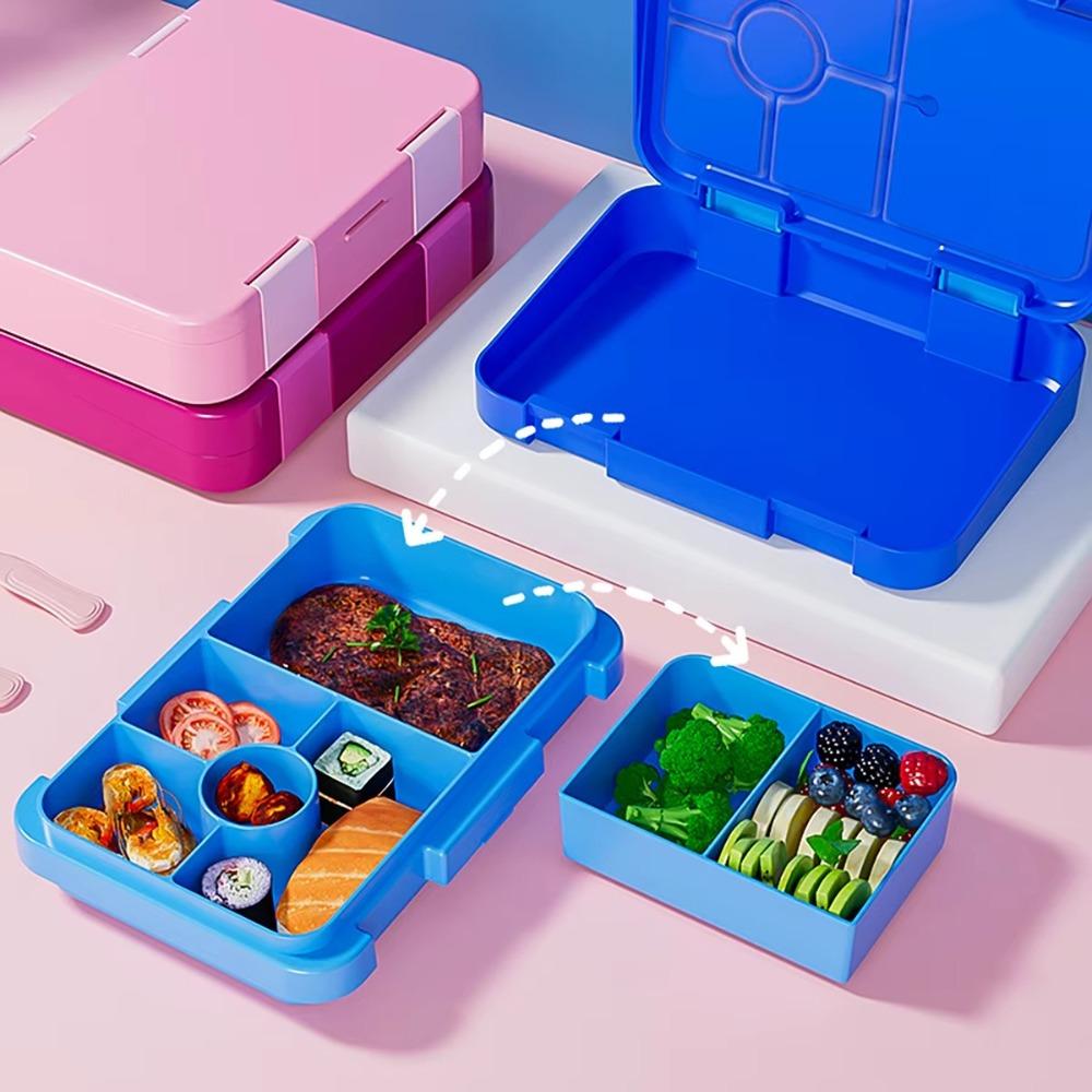 Single-layer 810ml Lunch Box Divided Leakproof Microwave Oven Bento Box Interlayer Easy to Clean Leakproof Storage Box
