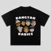 BTS Bangtan Babies Графическая Унисекс Футболка 100% Хлопок 2026 Лето Новая K-pop Оверсайз Уличная Мода Футболка с Круглым Вырезом Подарки для Фанатов