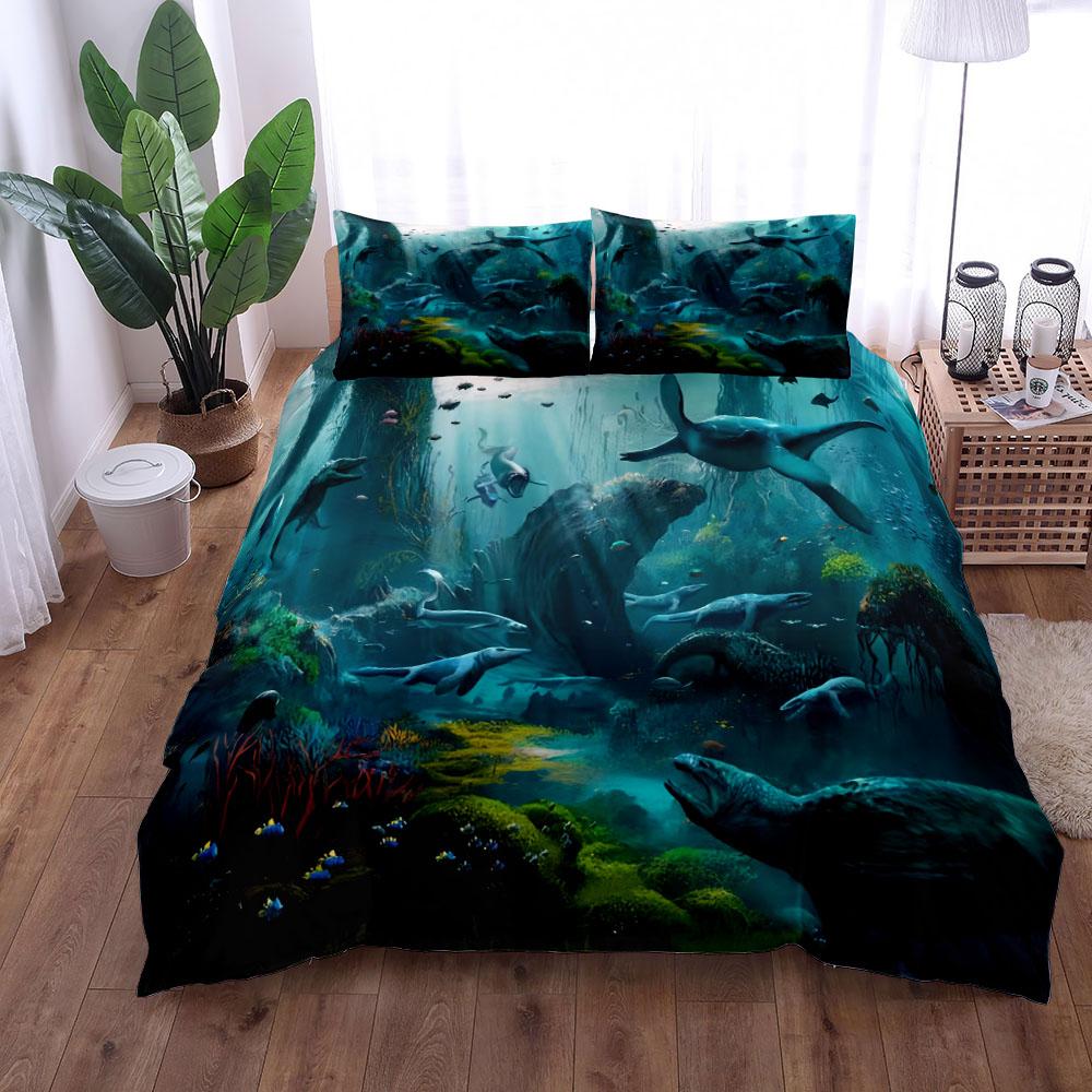 World Dinosaurs Children Duvet Cover Set EU Single Double King US Twin Full Queen Size  Bed Linen Set
