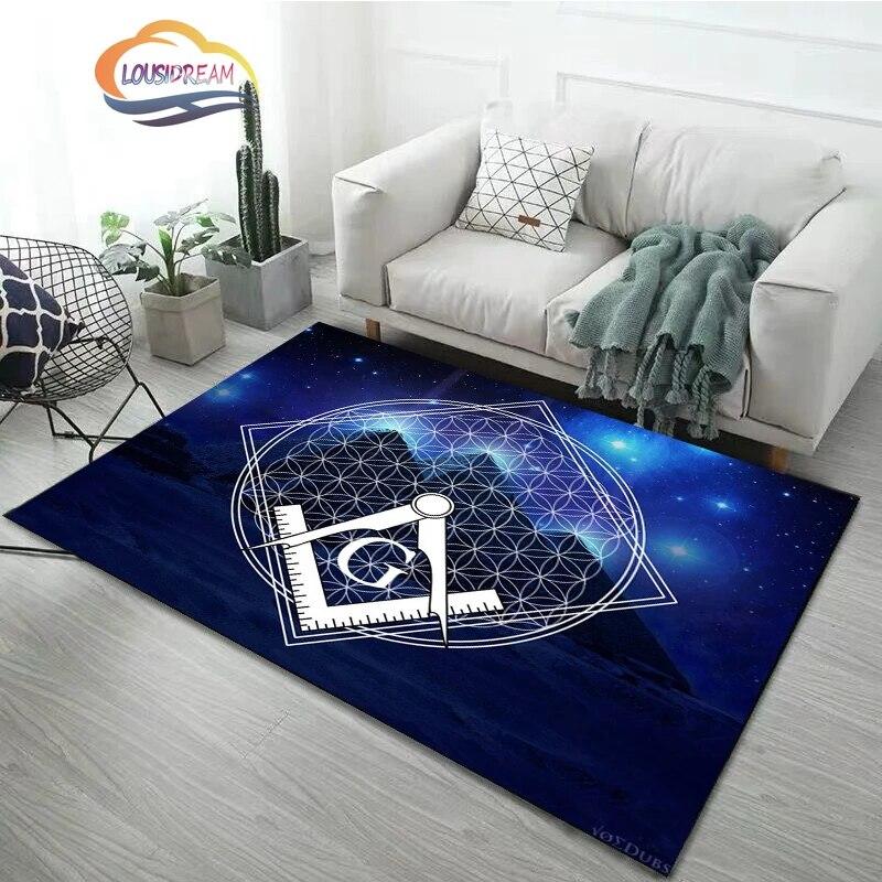Fashion Carpet Freemasonry Rug Masonic Soft Doormat Rugs Bedroom Freemason Living Room Door Floor Hallway Mats Large