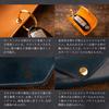 De Key Case Tochigi Leather Genuine Leather Made In Japan Smart Key Keychain Handmade Simple [Am Mas] Men's KC-003 (Blue)