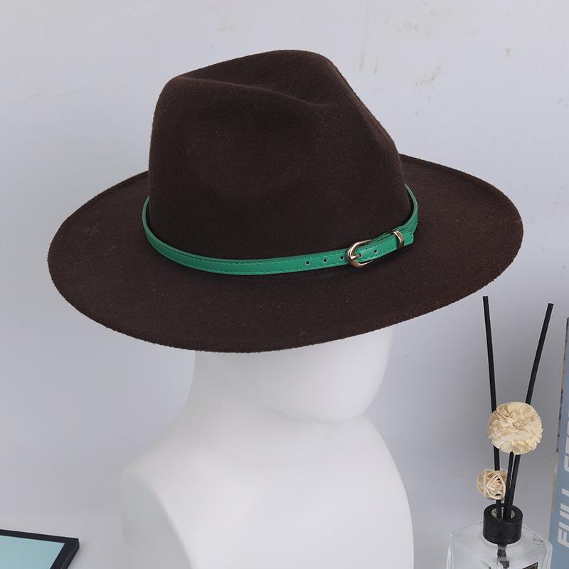 Ретро европейская и американская соломенная шляпа с кожаной пряжкой и креативным декором шляпной ленты