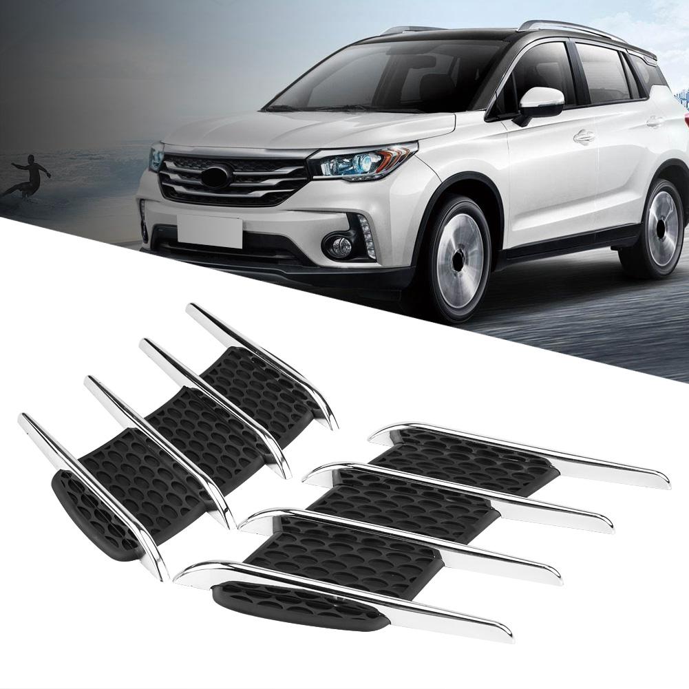 Пара автомобильных наружных наклеек на капот, боковой воздухозаборник, дефлектор, жабры акулы, декоративная отделка