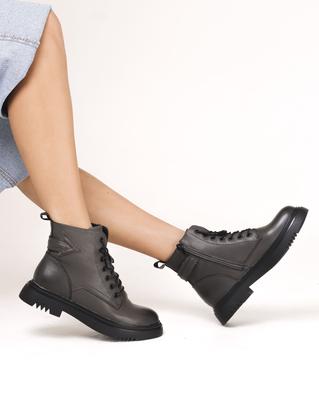 Ботинки Berkonty 72508 36 антрацит кожа