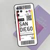London New York Miami Flight Ticket Phone Case For Oppo A54 A74 A94 A15 A16 A17 A52 A72 A76 A96 A57 A58 A78 A98 A53S Cover Case